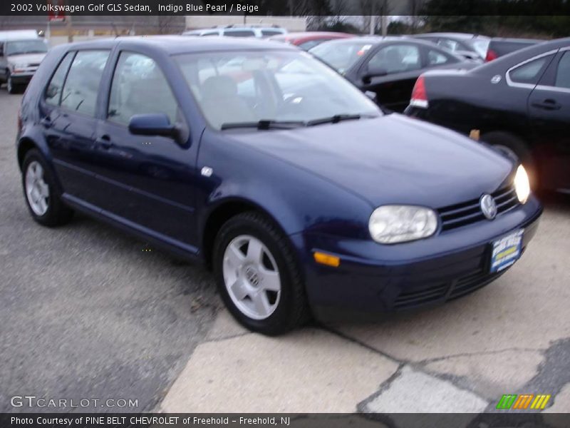 Indigo Blue Pearl / Beige 2002 Volkswagen Golf GLS Sedan
