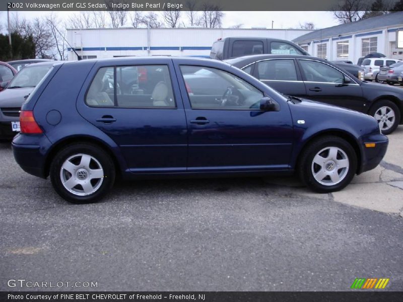 Indigo Blue Pearl / Beige 2002 Volkswagen Golf GLS Sedan