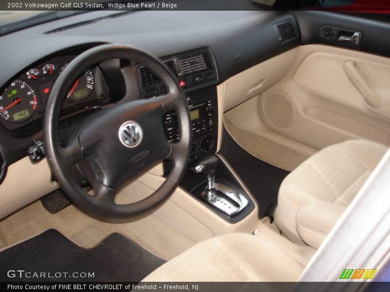 Indigo Blue Pearl / Beige 2002 Volkswagen Golf GLS Sedan