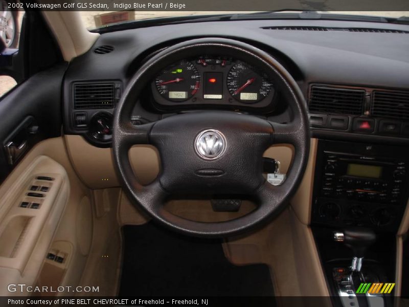 Indigo Blue Pearl / Beige 2002 Volkswagen Golf GLS Sedan