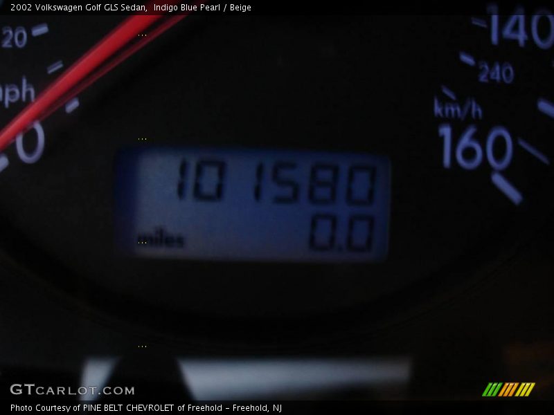 Indigo Blue Pearl / Beige 2002 Volkswagen Golf GLS Sedan
