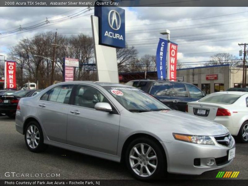 Alabaster Silver Metallic / Quartz Gray 2008 Acura TSX Sedan