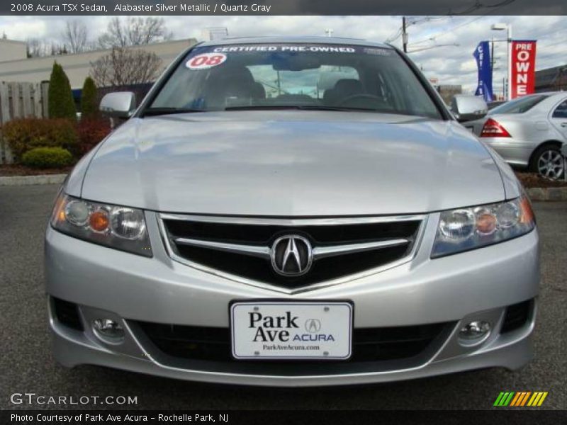 Alabaster Silver Metallic / Quartz Gray 2008 Acura TSX Sedan
