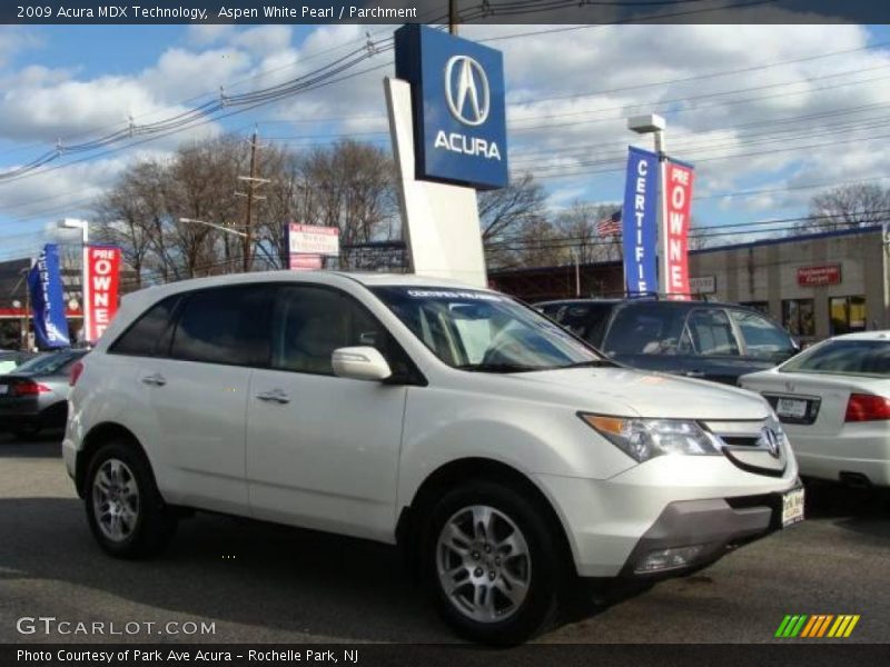 Aspen White Pearl / Parchment 2009 Acura MDX Technology