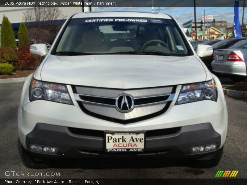 Aspen White Pearl / Parchment 2009 Acura MDX Technology