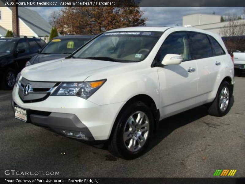 Aspen White Pearl / Parchment 2009 Acura MDX Technology