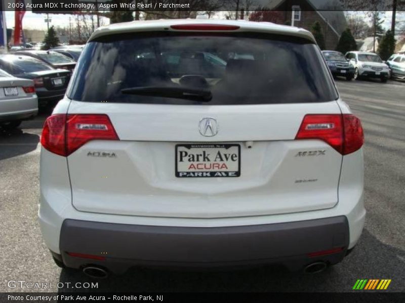 Aspen White Pearl / Parchment 2009 Acura MDX Technology