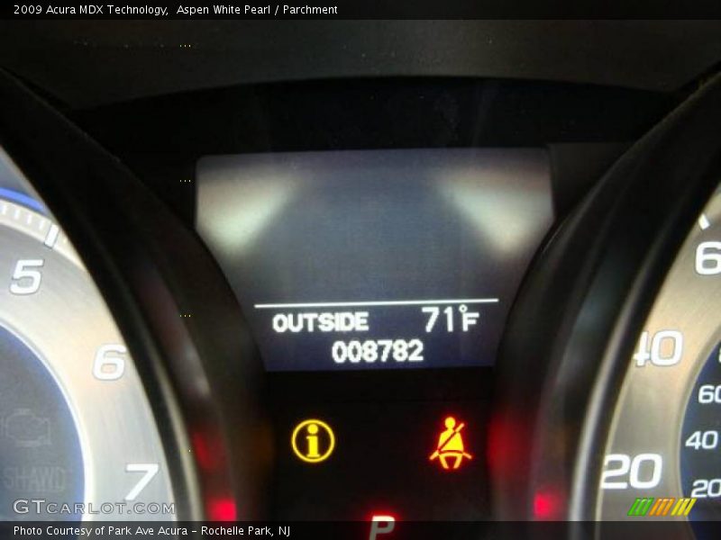 Aspen White Pearl / Parchment 2009 Acura MDX Technology