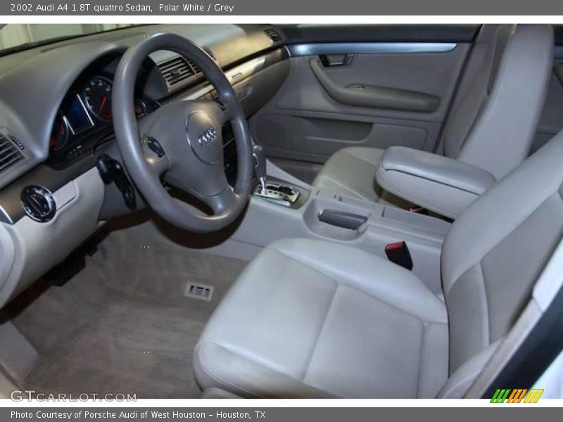 Polar White / Grey 2002 Audi A4 1.8T quattro Sedan