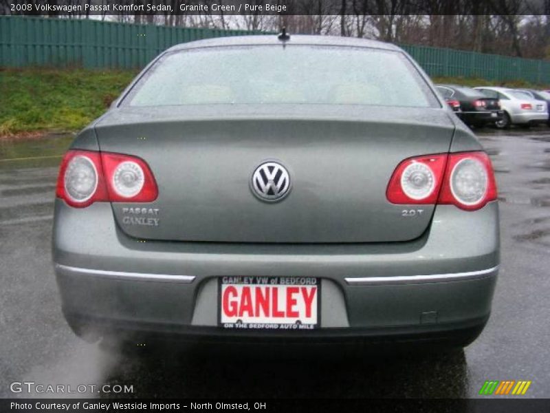 Granite Green / Pure Beige 2008 Volkswagen Passat Komfort Sedan