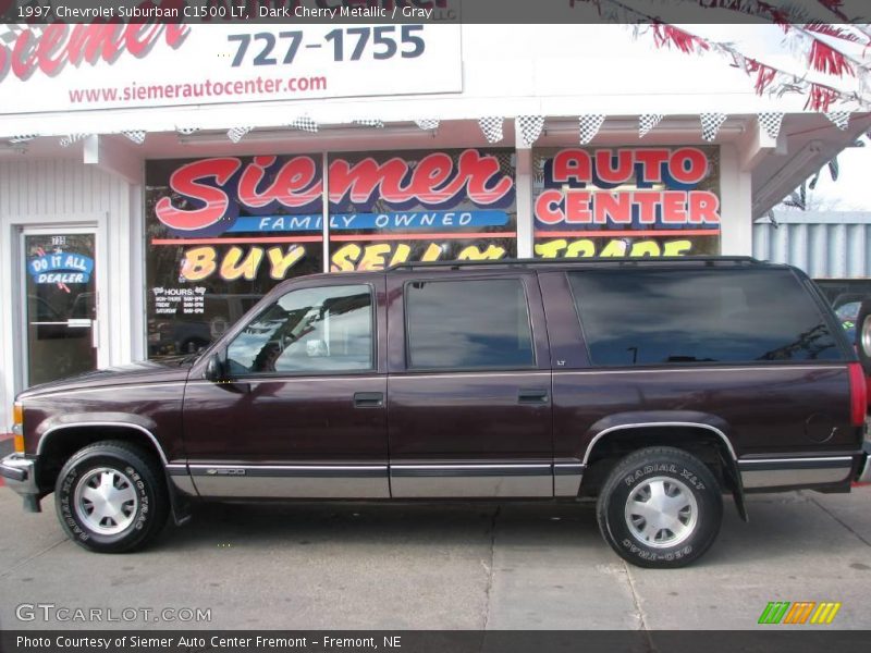 Dark Cherry Metallic / Gray 1997 Chevrolet Suburban C1500 LT