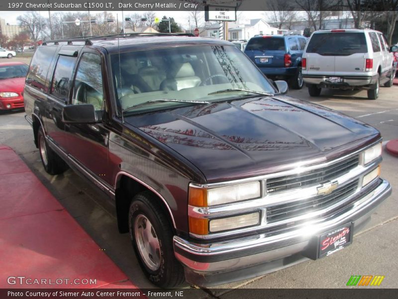 Dark Cherry Metallic / Gray 1997 Chevrolet Suburban C1500 LT