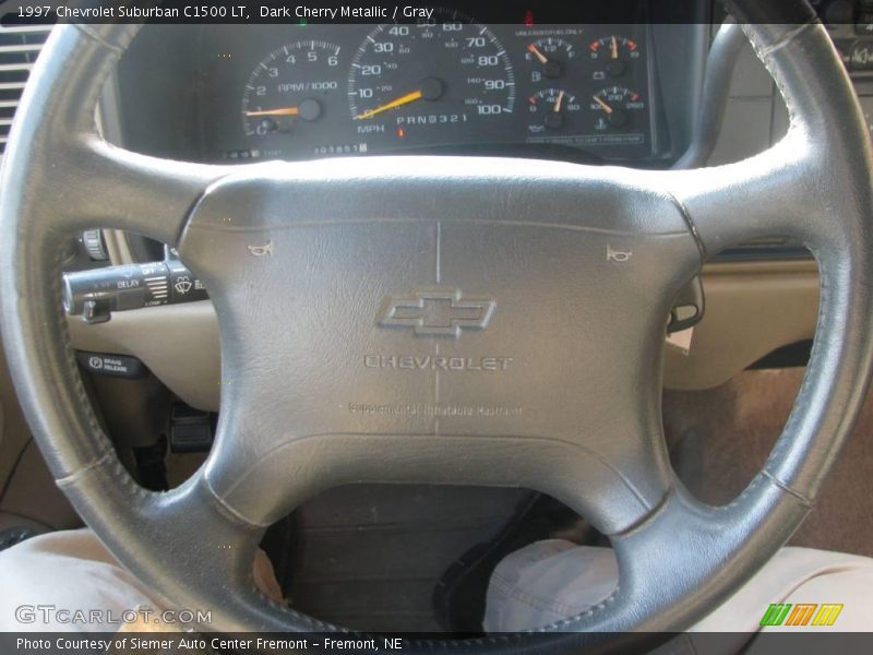 Dark Cherry Metallic / Gray 1997 Chevrolet Suburban C1500 LT
