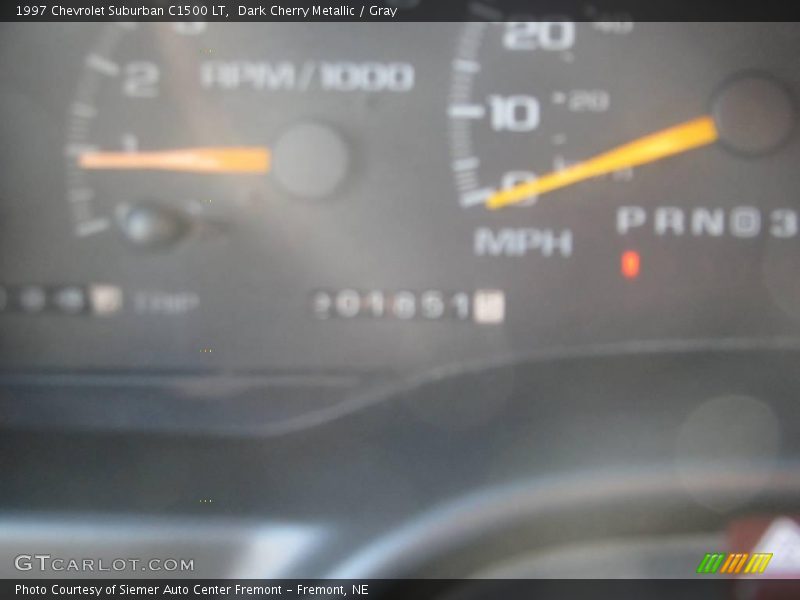 Dark Cherry Metallic / Gray 1997 Chevrolet Suburban C1500 LT