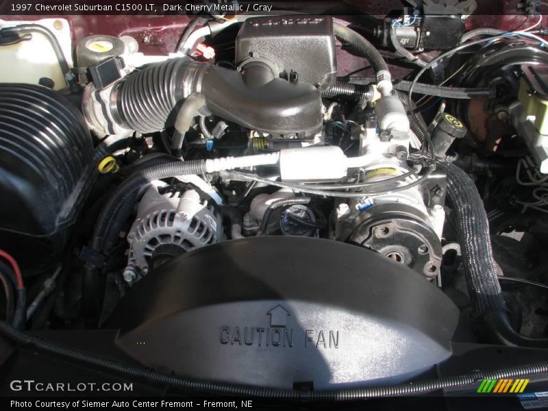 Dark Cherry Metallic / Gray 1997 Chevrolet Suburban C1500 LT