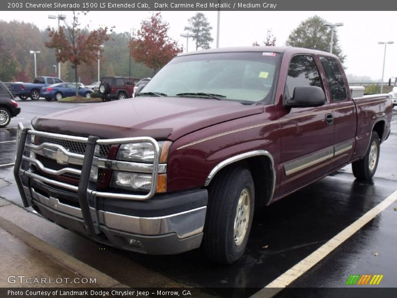 Dark Carmine Red Metallic / Medium Gray 2003 Chevrolet Silverado 1500 LS Extended Cab