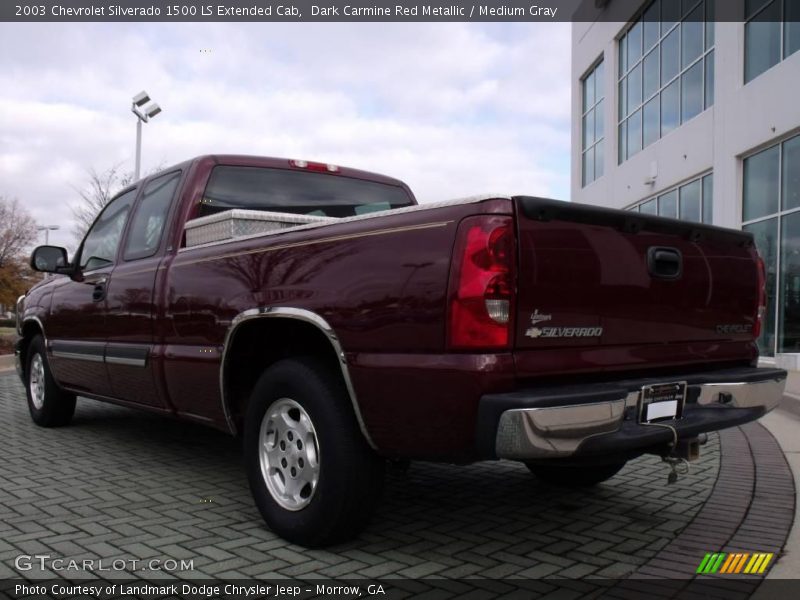 Dark Carmine Red Metallic / Medium Gray 2003 Chevrolet Silverado 1500 LS Extended Cab