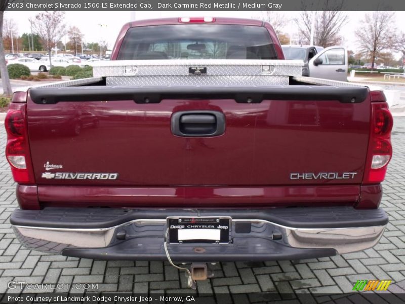 Dark Carmine Red Metallic / Medium Gray 2003 Chevrolet Silverado 1500 LS Extended Cab