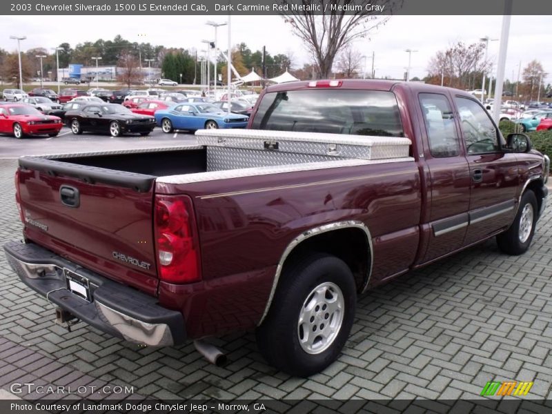 Dark Carmine Red Metallic / Medium Gray 2003 Chevrolet Silverado 1500 LS Extended Cab