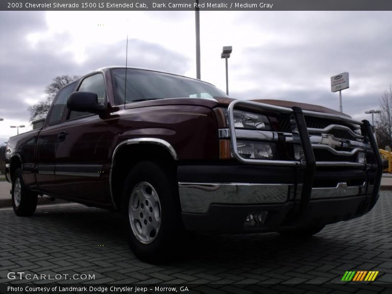 Dark Carmine Red Metallic / Medium Gray 2003 Chevrolet Silverado 1500 LS Extended Cab