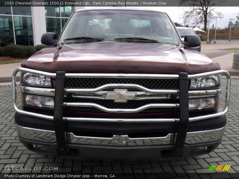 Dark Carmine Red Metallic / Medium Gray 2003 Chevrolet Silverado 1500 LS Extended Cab