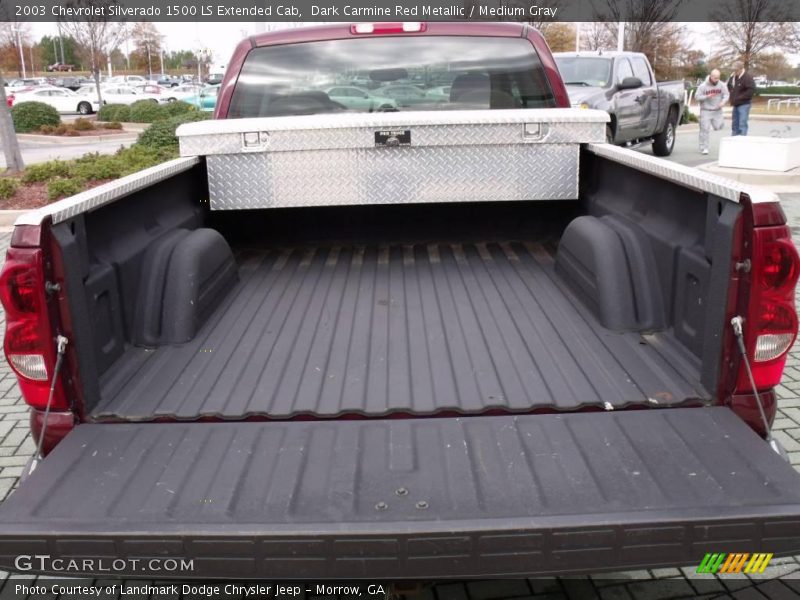 Dark Carmine Red Metallic / Medium Gray 2003 Chevrolet Silverado 1500 LS Extended Cab