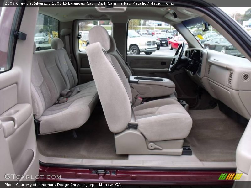 Dark Carmine Red Metallic / Medium Gray 2003 Chevrolet Silverado 1500 LS Extended Cab