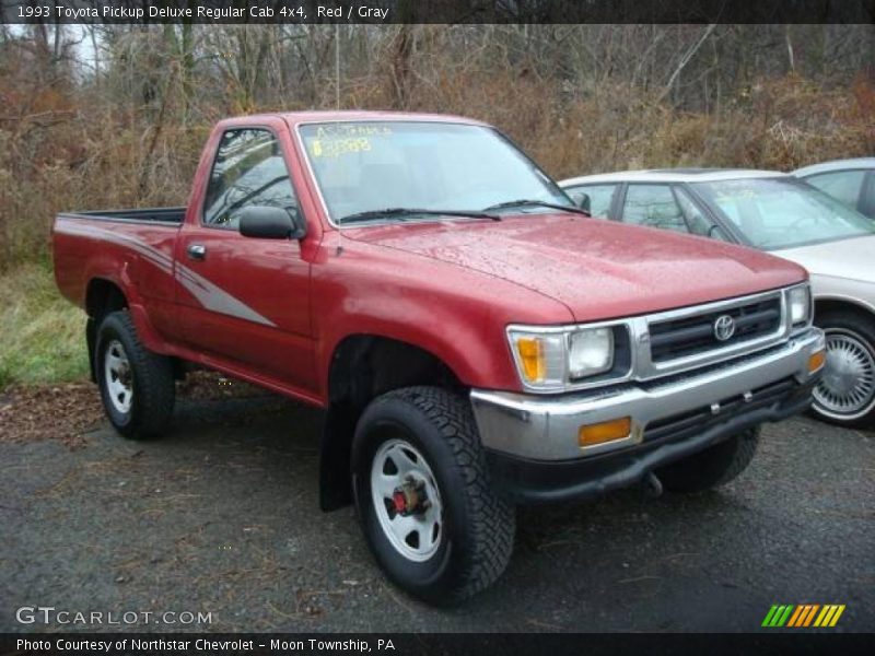 Red / Gray 1993 Toyota Pickup Deluxe Regular Cab 4x4