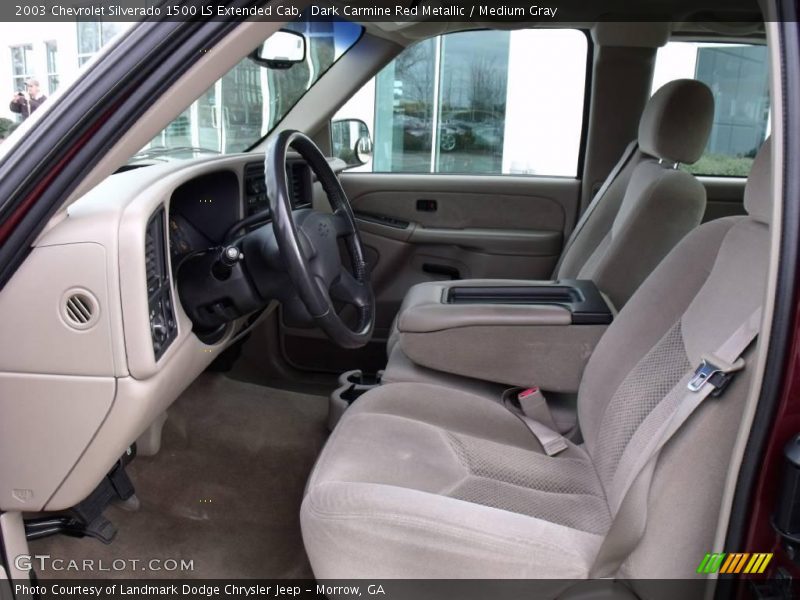 Dark Carmine Red Metallic / Medium Gray 2003 Chevrolet Silverado 1500 LS Extended Cab