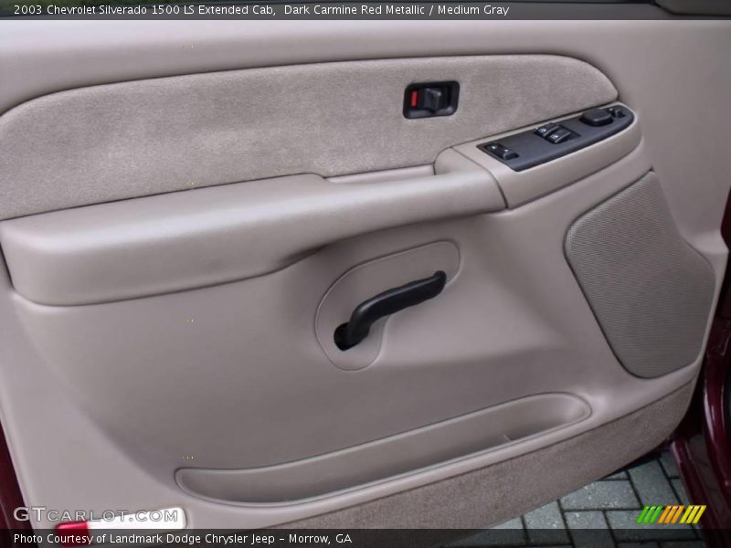Dark Carmine Red Metallic / Medium Gray 2003 Chevrolet Silverado 1500 LS Extended Cab