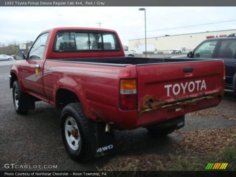 Red / Gray 1993 Toyota Pickup Deluxe Regular Cab 4x4