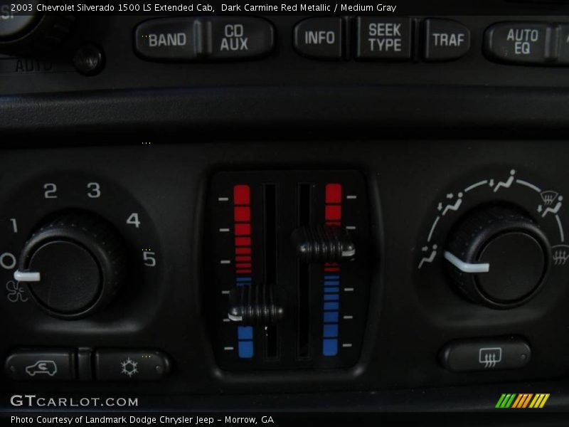 Dark Carmine Red Metallic / Medium Gray 2003 Chevrolet Silverado 1500 LS Extended Cab