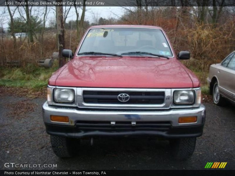 Red / Gray 1993 Toyota Pickup Deluxe Regular Cab 4x4