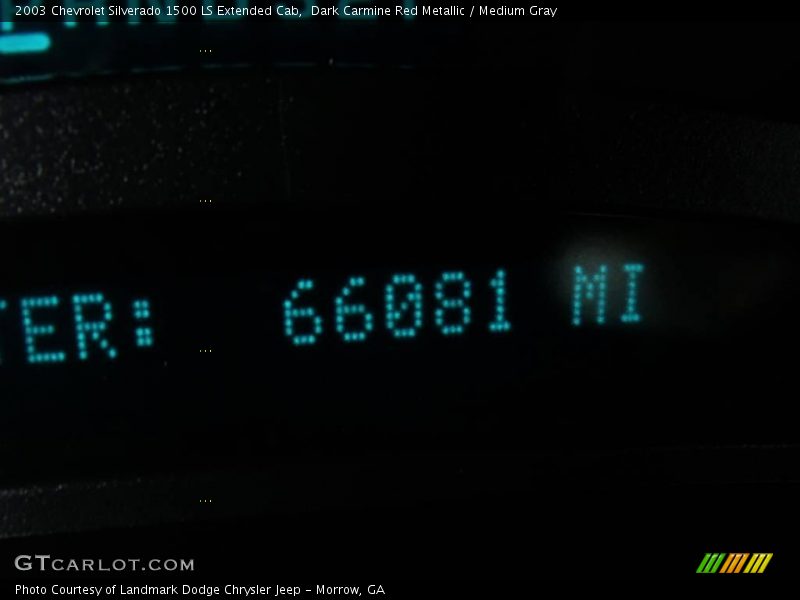Dark Carmine Red Metallic / Medium Gray 2003 Chevrolet Silverado 1500 LS Extended Cab