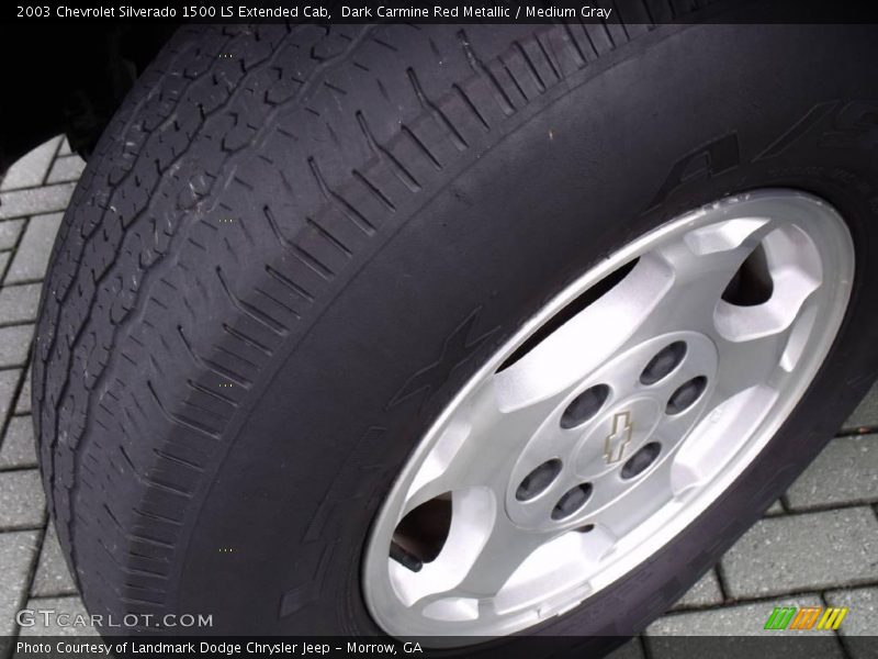Dark Carmine Red Metallic / Medium Gray 2003 Chevrolet Silverado 1500 LS Extended Cab