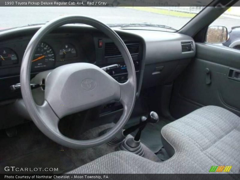 Red / Gray 1993 Toyota Pickup Deluxe Regular Cab 4x4