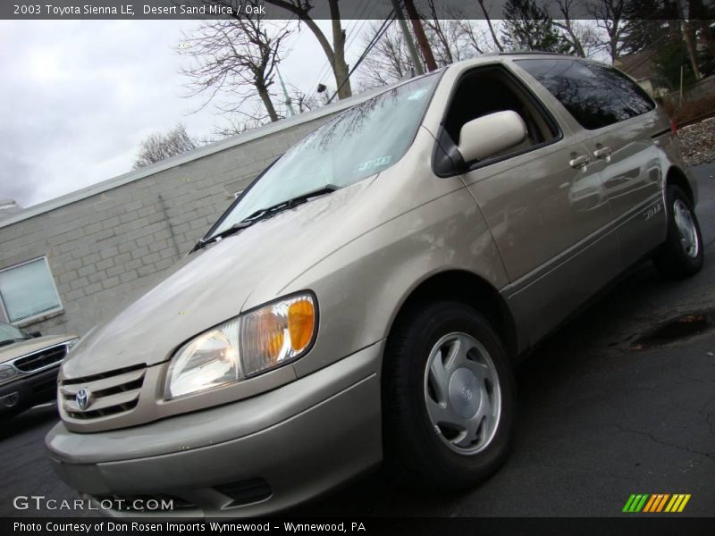 Desert Sand Mica / Oak 2003 Toyota Sienna LE
