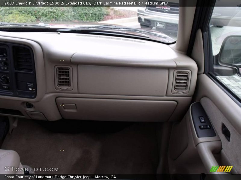 Dark Carmine Red Metallic / Medium Gray 2003 Chevrolet Silverado 1500 LS Extended Cab