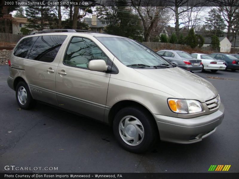 Desert Sand Mica / Oak 2003 Toyota Sienna LE