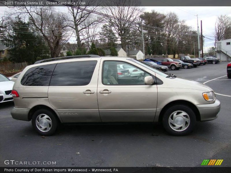 Desert Sand Mica / Oak 2003 Toyota Sienna LE