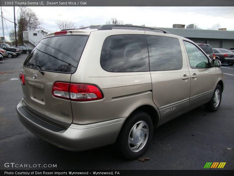 Desert Sand Mica / Oak 2003 Toyota Sienna LE