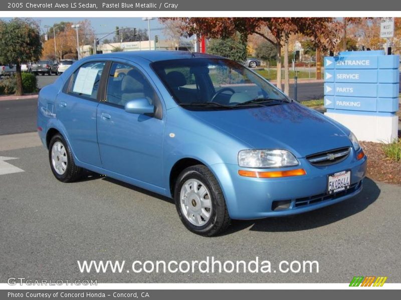 Pastel Blue Metallic / Gray 2005 Chevrolet Aveo LS Sedan
