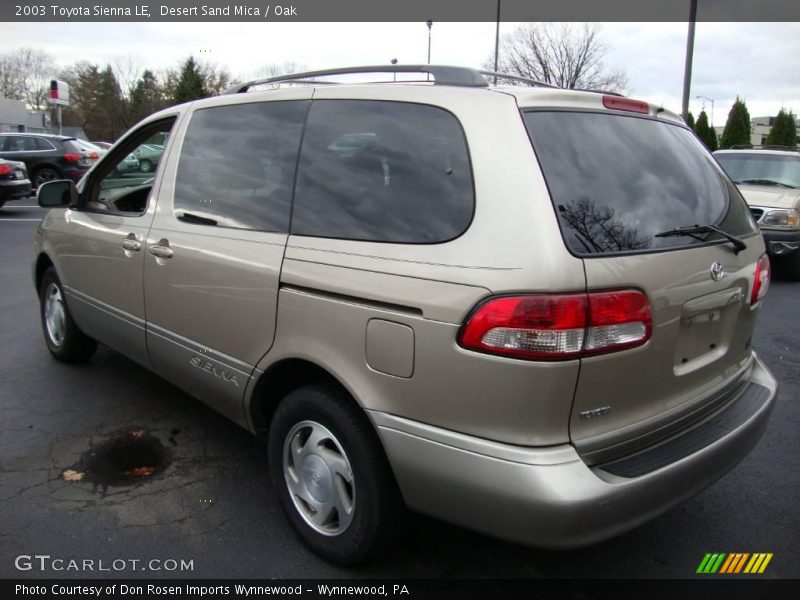 Desert Sand Mica / Oak 2003 Toyota Sienna LE