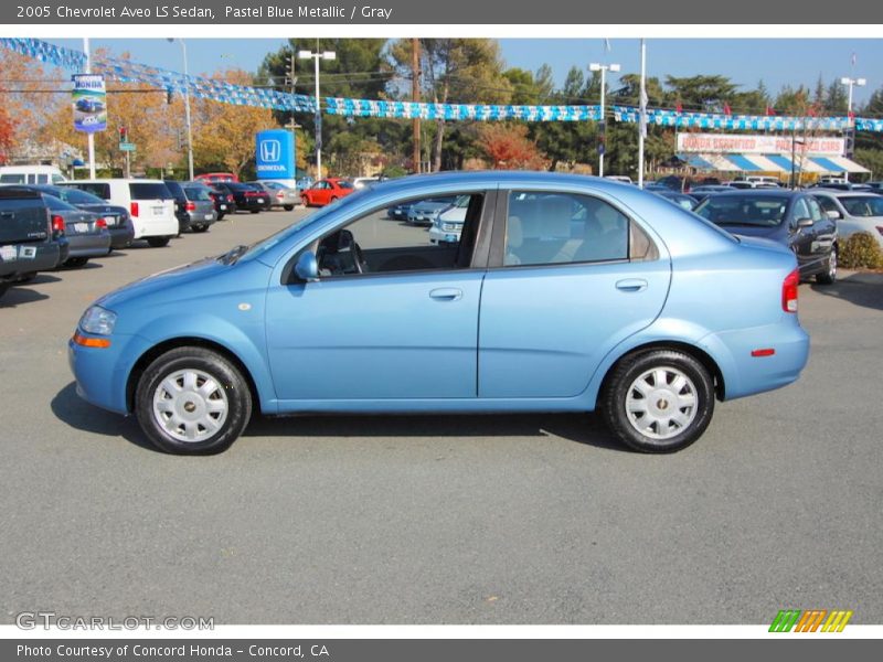 Pastel Blue Metallic / Gray 2005 Chevrolet Aveo LS Sedan