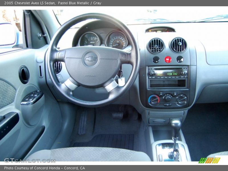 Pastel Blue Metallic / Gray 2005 Chevrolet Aveo LS Sedan