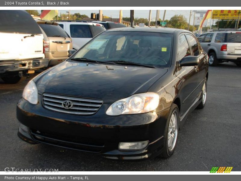 Black / Black 2004 Toyota Corolla S