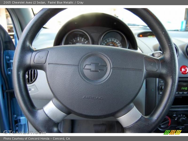 Pastel Blue Metallic / Gray 2005 Chevrolet Aveo LS Sedan