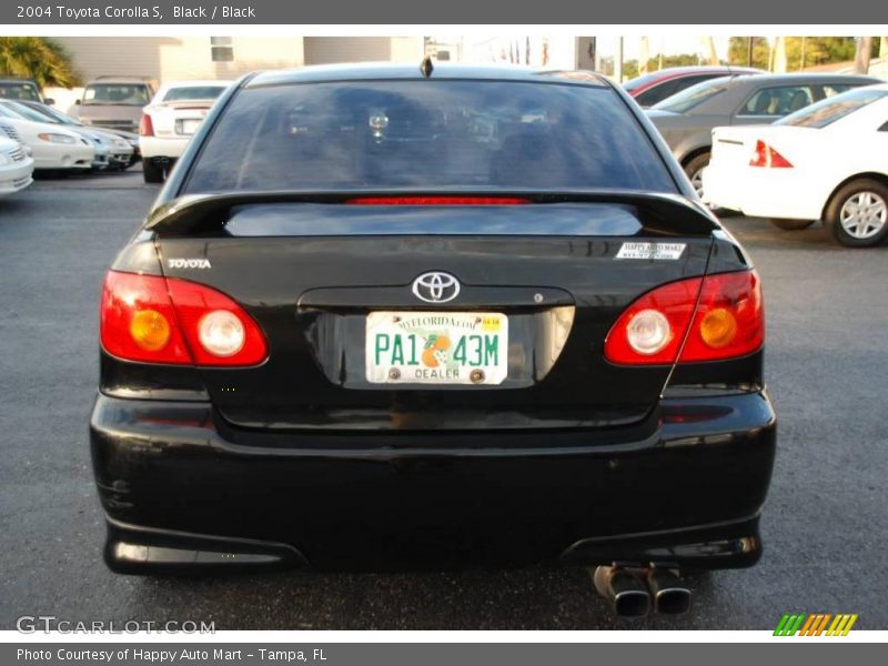 Black / Black 2004 Toyota Corolla S