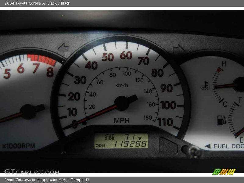 Black / Black 2004 Toyota Corolla S