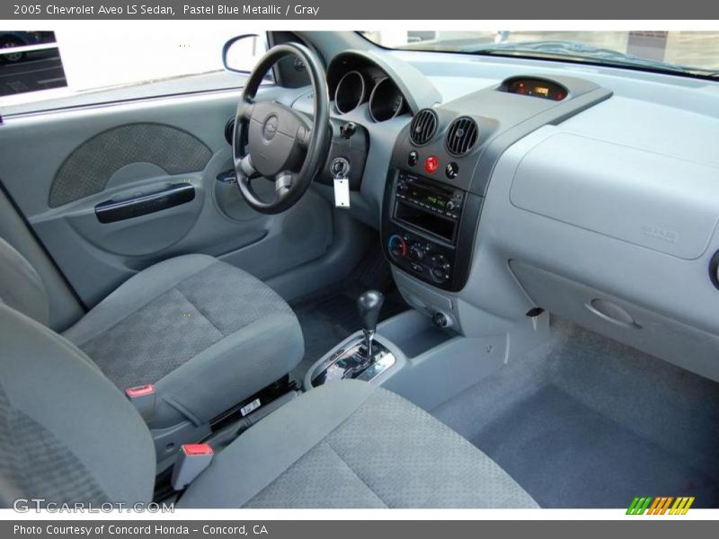 Pastel Blue Metallic / Gray 2005 Chevrolet Aveo LS Sedan